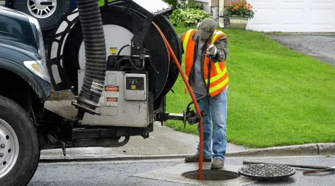 Technician using specialized drainage equipment for sewer line cleaning and foundation protection in Lincoln, NE